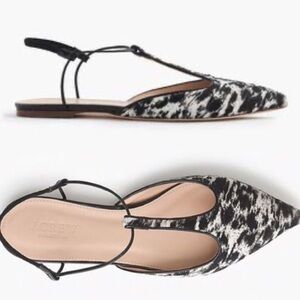 J Crew Dulce Calf Hair Strappy Mules